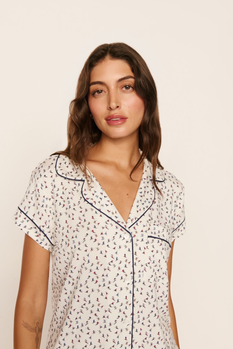 Eberjey Gisele Modal Holiday Relaxed Shorty PJ Set