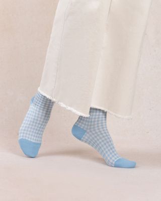  Cotton Ankle Socks GINGHAM