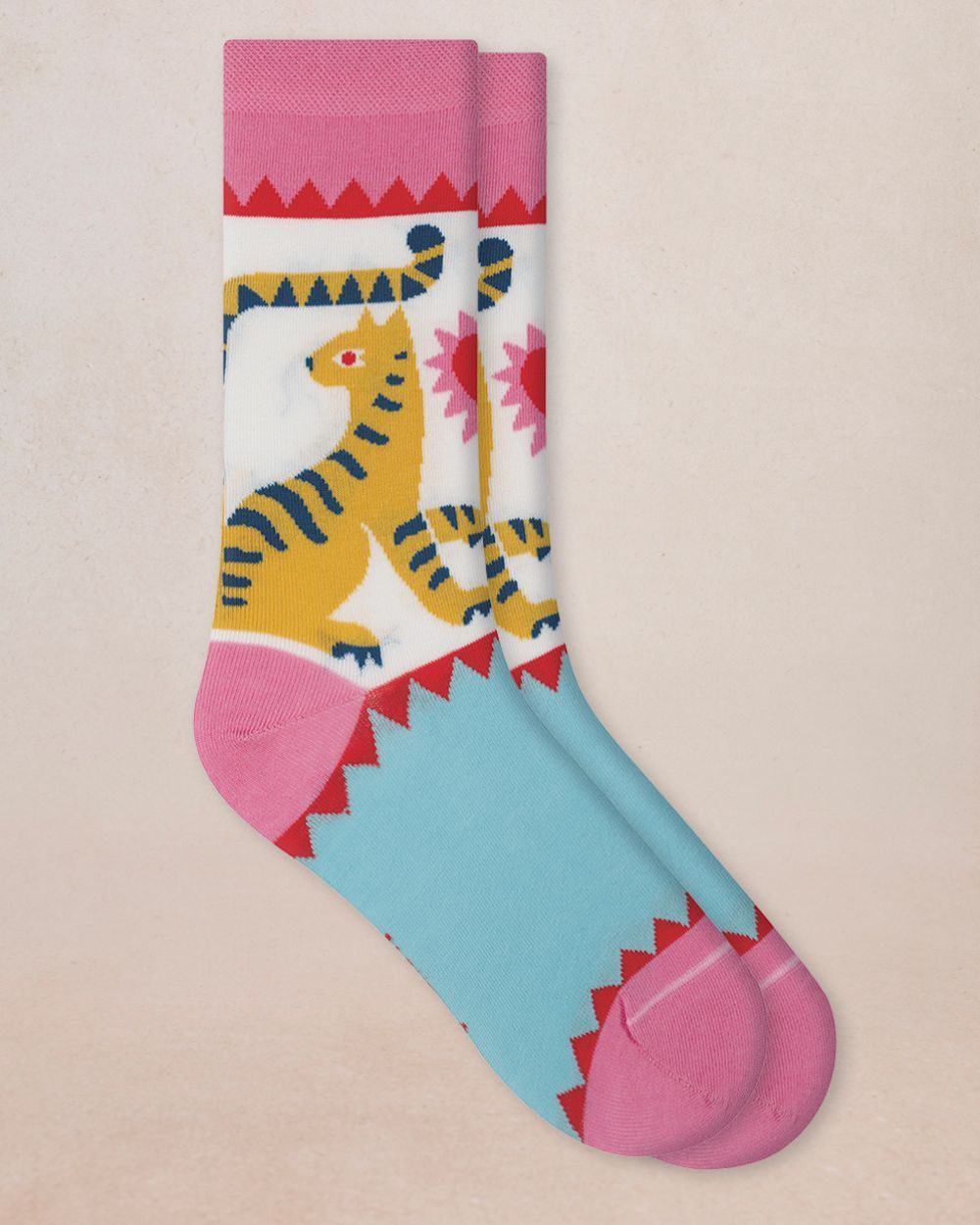 Bleuforêt Pink Tiger Cotton Socks