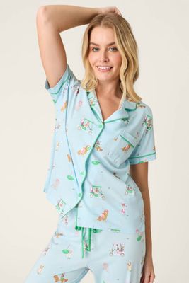 Whimsy Putter Pup Cropped PJ Set