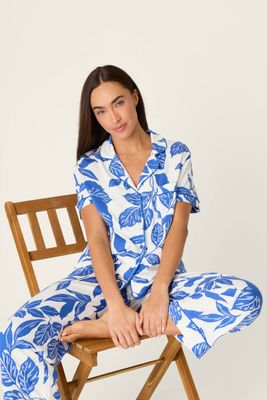 Whimsy Sapphire Garden Cropped PJ Set