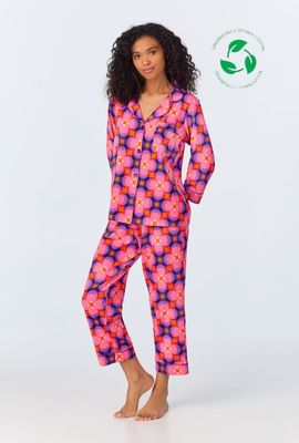 Organic Cotton Space Cat Crop PJ Set