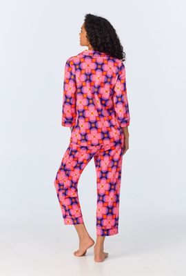 Organic Cotton Space Cat Crop PJ Set