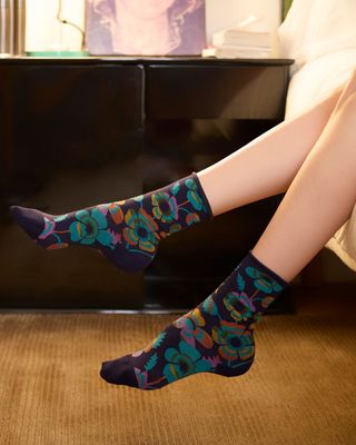 Bleuforet Velvety Floral Socks Bleuforet Velvety Floral Socks