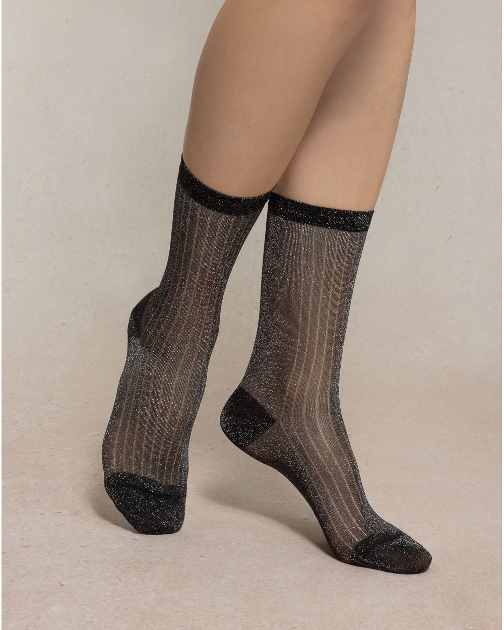 Bleuforet Ribbed Lurex Socks