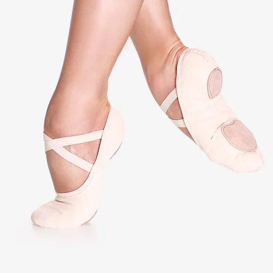 SD16 Bliss Adult Canvas Split-Sole Ballet Shoe, Color: Light Pink, Size: 7L, Width: C