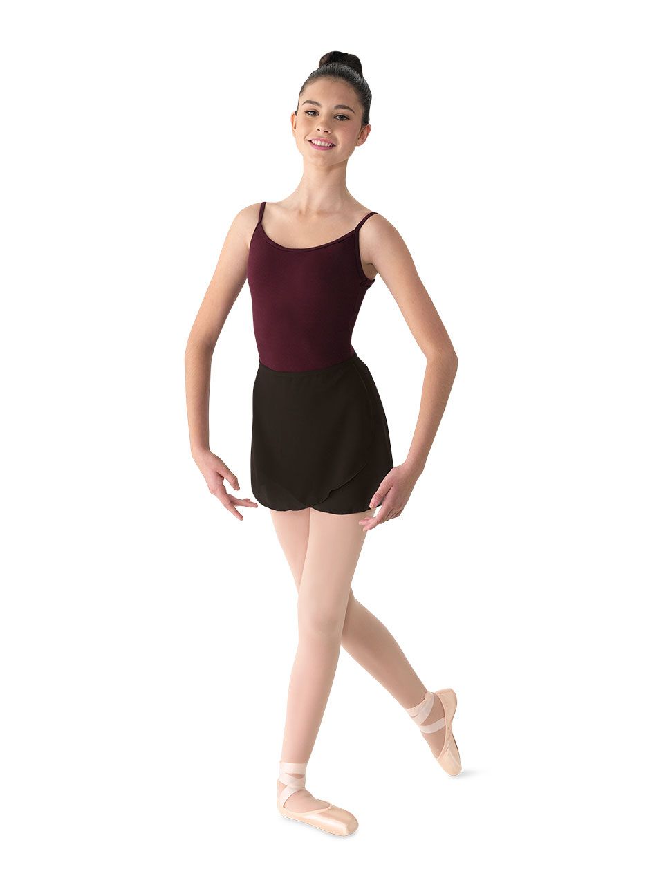MS12 Adult Georgette Wrap Skirt, Color: Black