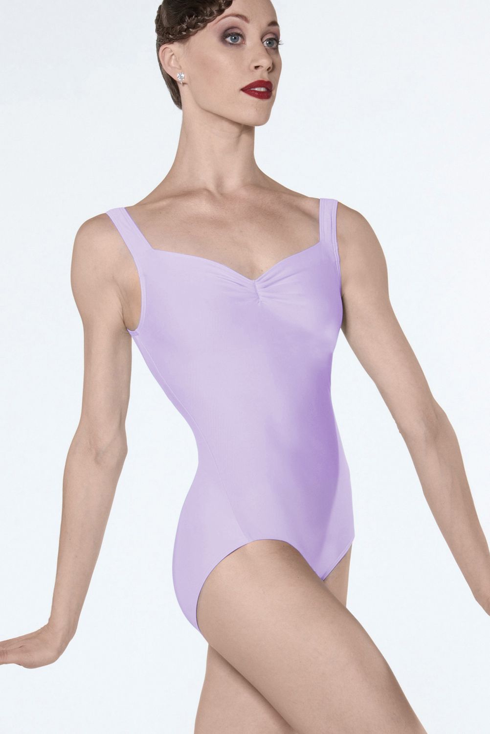 Faustine Adult Wide Strap Leotard, Color: Lilac, Size: XSmall