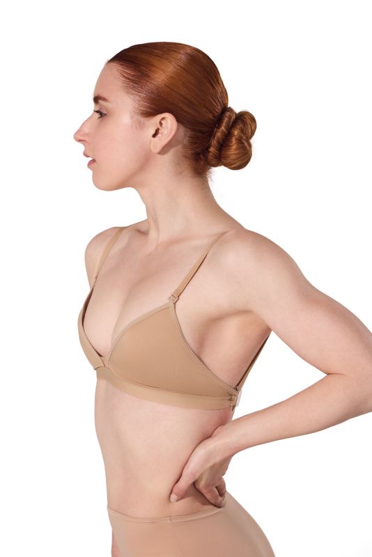3777W Deep Neck Clear Back Bra