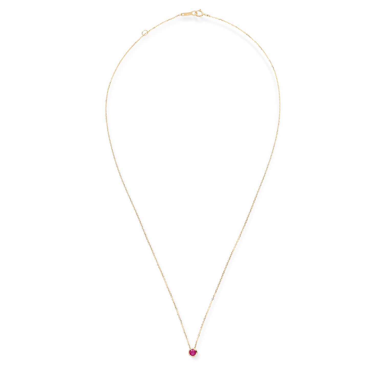 SWBN01JUL-Y - Birthstone 14K Collier July Ruby