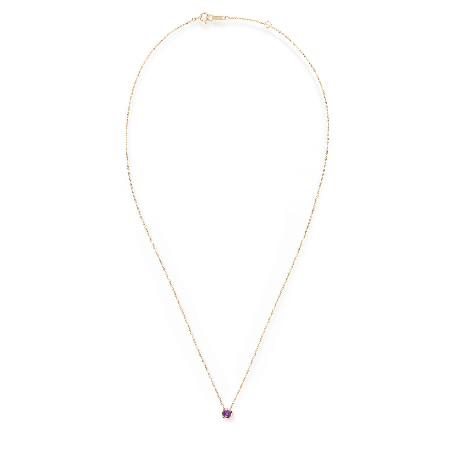 SWBN01FEB-Y -  Birthstone 14K Collier February Amethyst