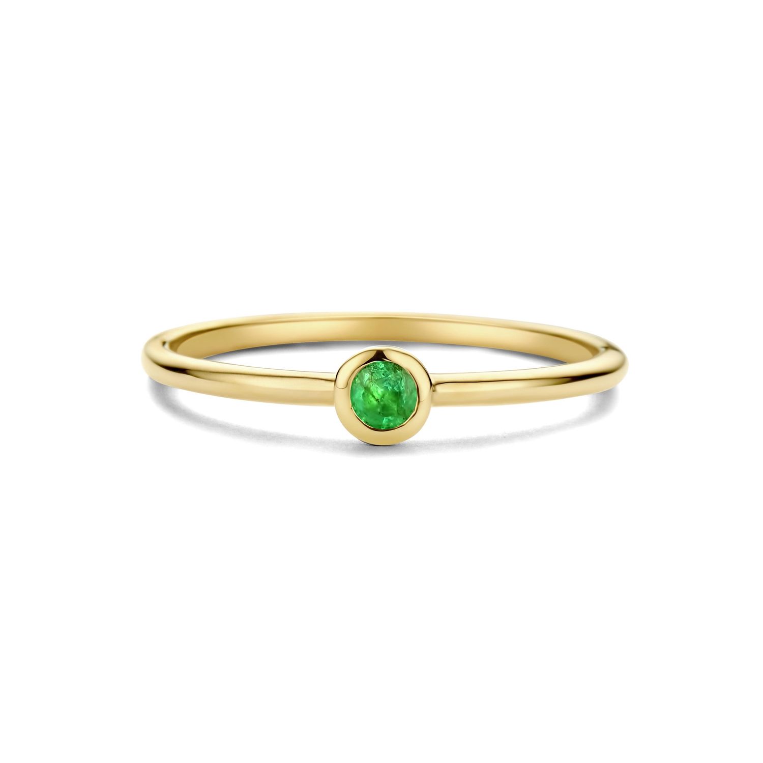 SWBR01MAY-Y-56 - Birthstone 14K Ring May Emerald