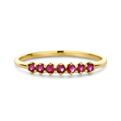 SWBR10318-Y16-56 - Gemstones Happiness 14K Ring Garnet