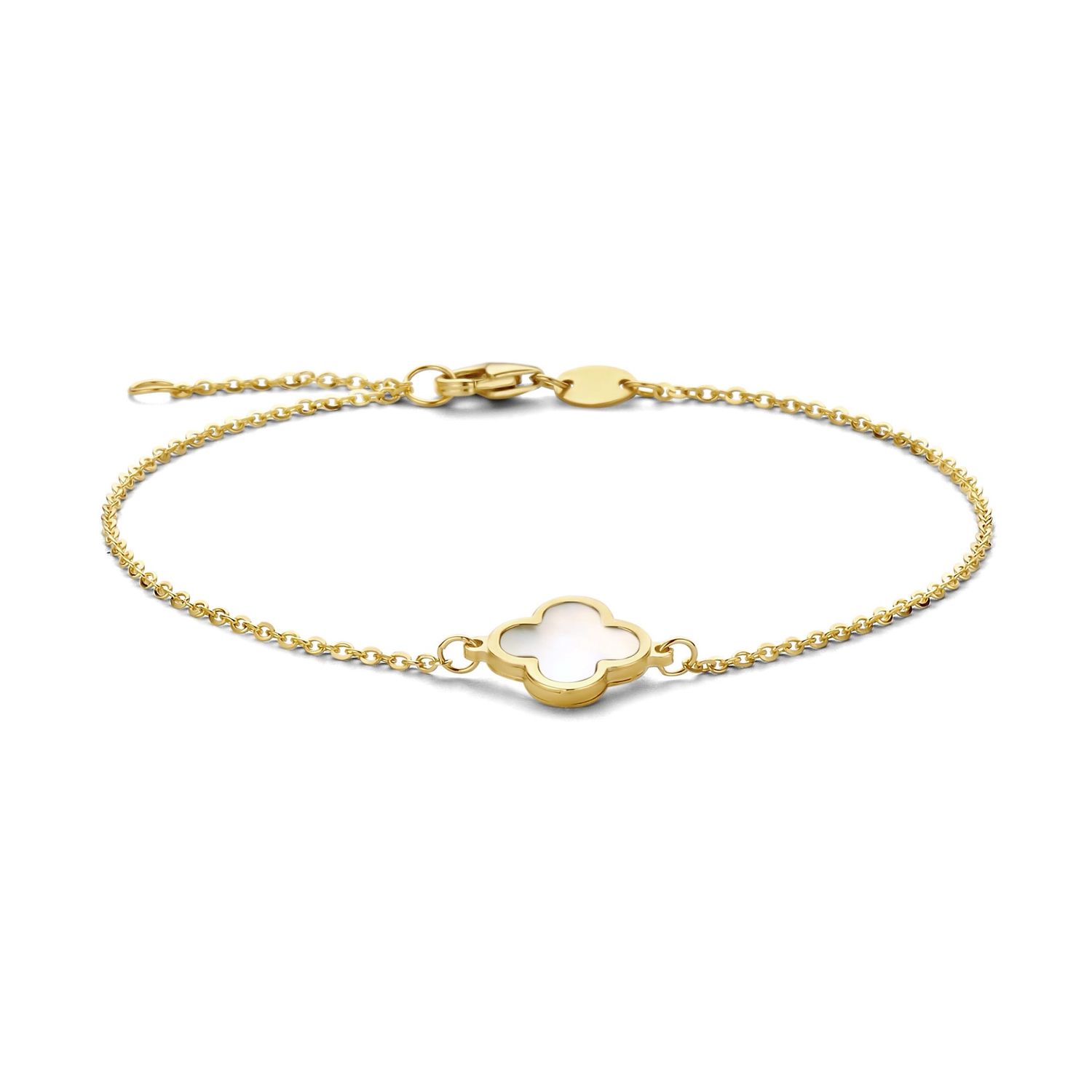 SWCB10206-Y14 Happiness 14k Gold Bracelet With Mother Of Pearl