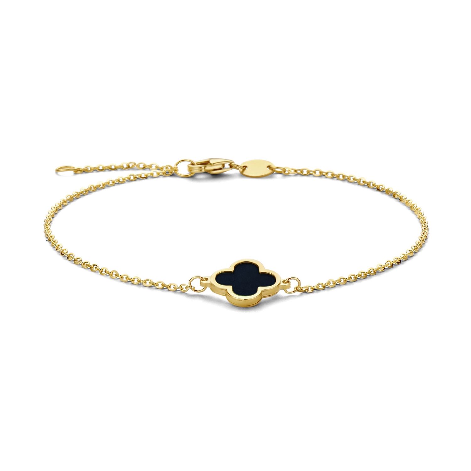 SWCB10206-Y12 - Happiness  14K Bracelet Onyx