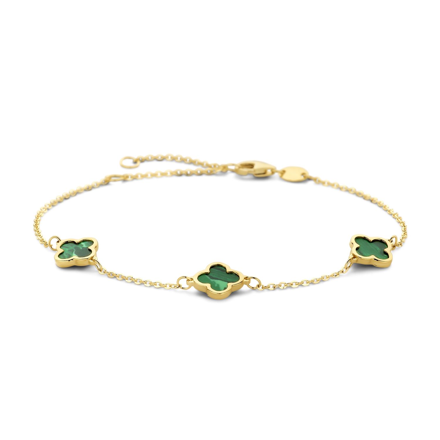 SWCB10288-Y45 - Happiness 14K Gold Bracelet Malachiet