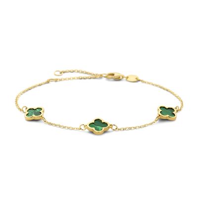 SWCB10288-Y45 - Happiness 14K Gold Bracelet Malachiet
