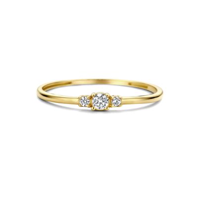 SWER10190-Y14-52 -Shine 14k Gold Ring
