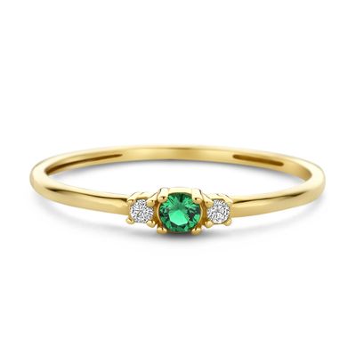 SWER10190-Y26-56 - Happiness 14K Gold Ring