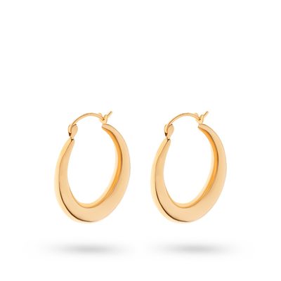 SWHE10159-Y - Tube 14K Gold Earring