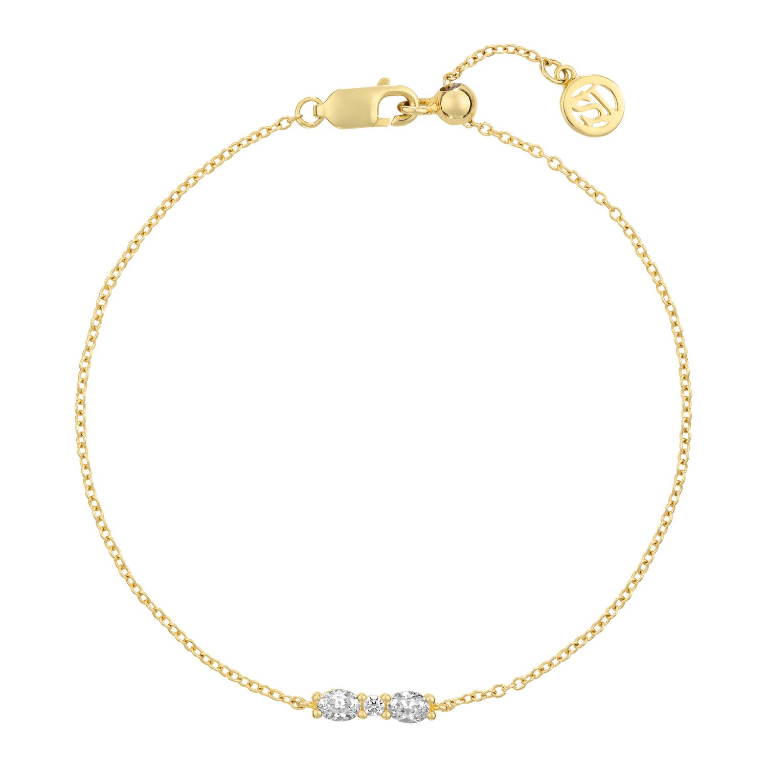 SJ-B2418-CZ-YG - Ellera Ovale Bracelet