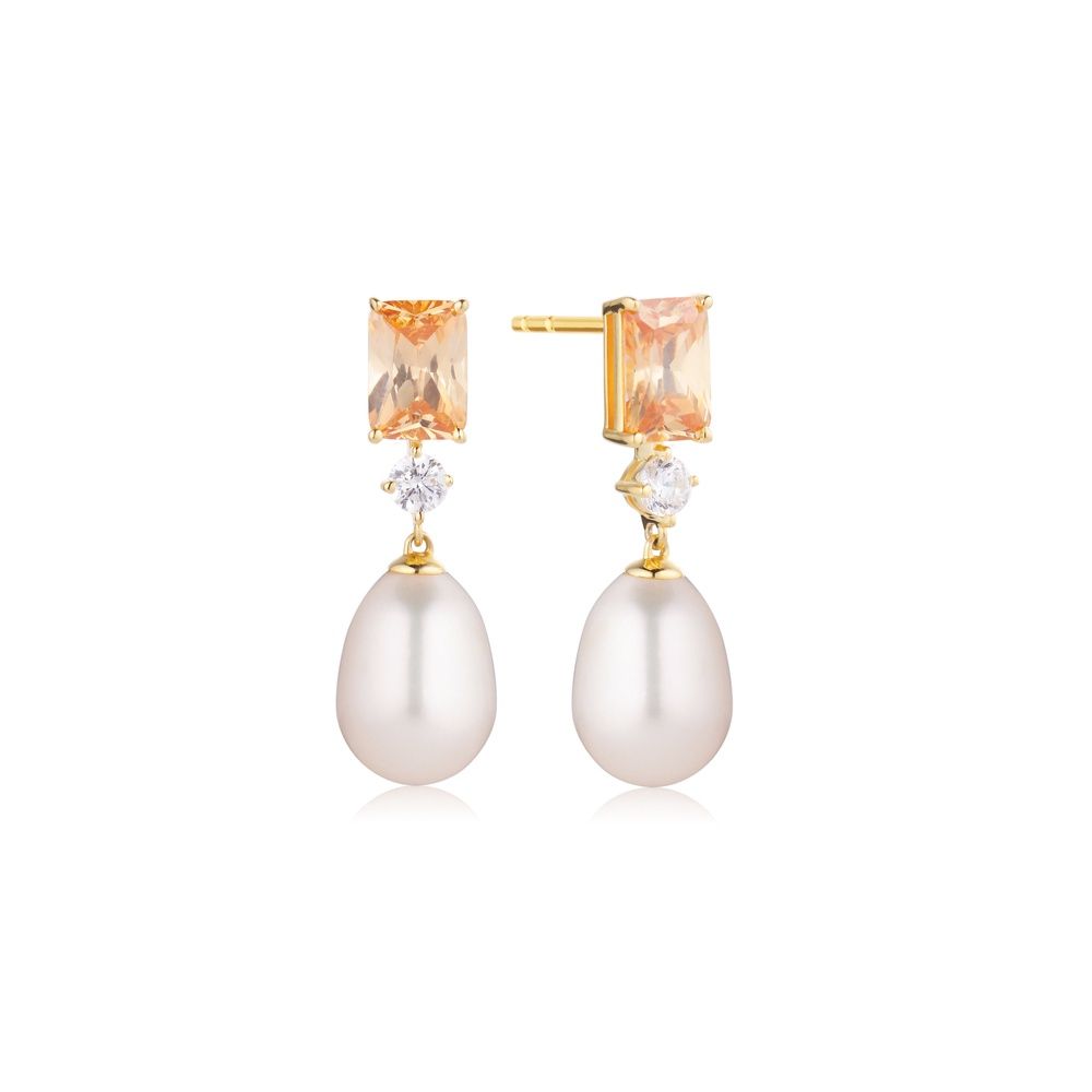 SJ-E12380-PCH-YG - Galatina Earrings