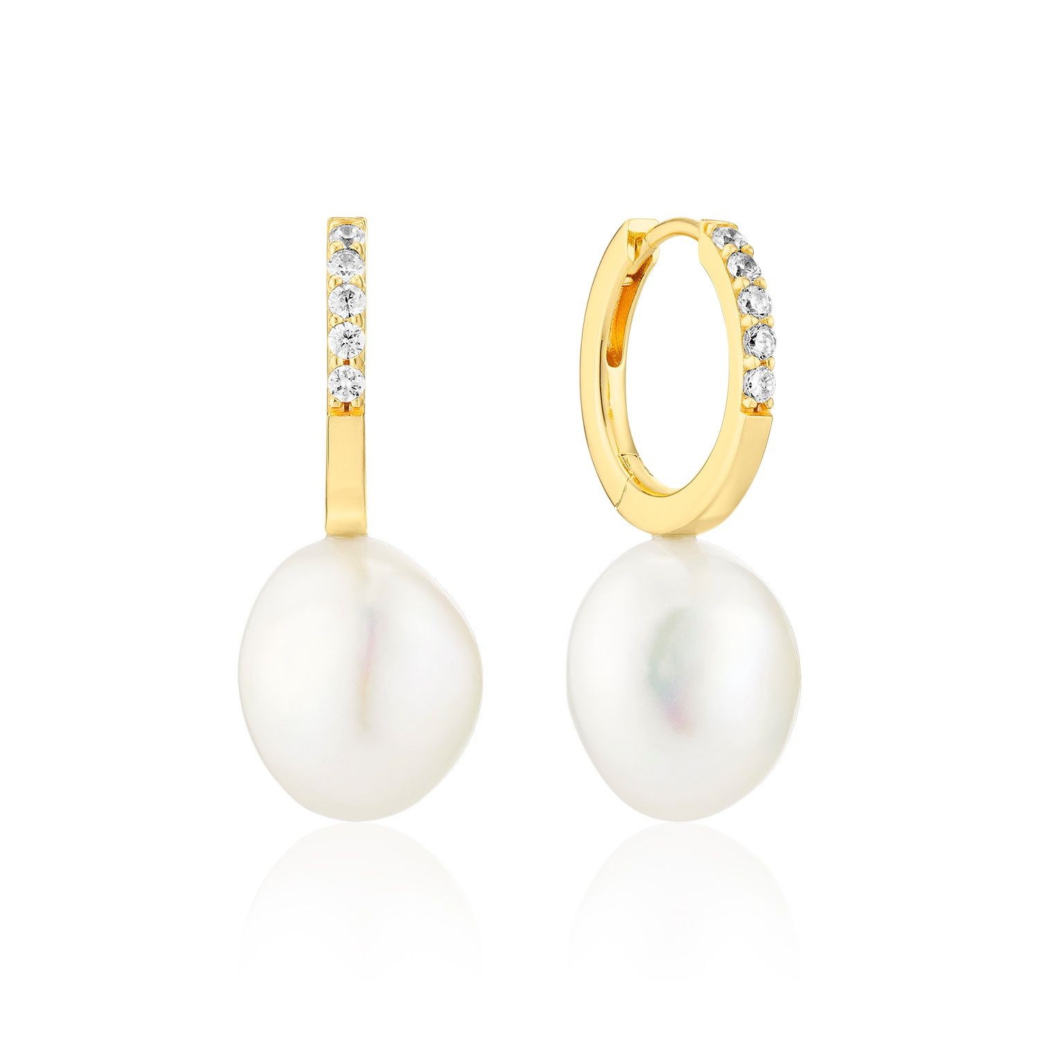 SJ-E2443-PCZ-YG - Padua Uno Earrings
