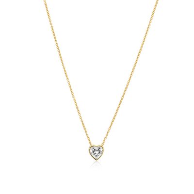 SJ-N2492-CZ-YG - Amorino Necklace With Zirconia