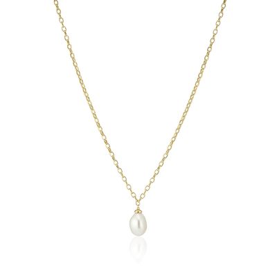 SJ-N2455-P-YG -Padua Uno Necklace With Freshwater Pearls