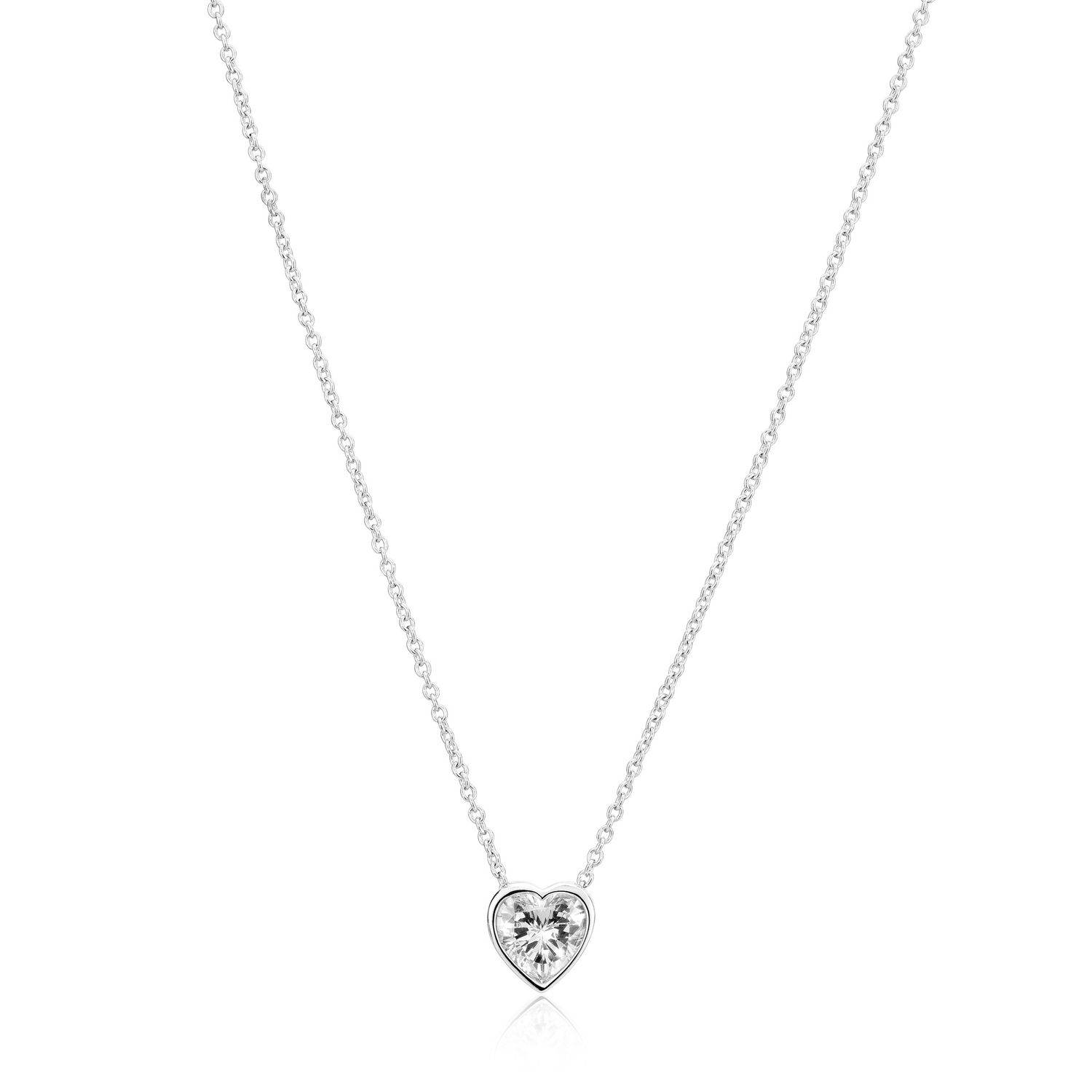 SJ-N2492-CZ - Amorino Necklace With Zirconia