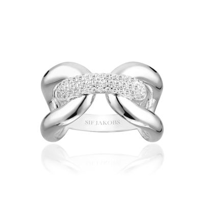 SJ-R62016-CZ-SS-56 - Capri Tre Ring