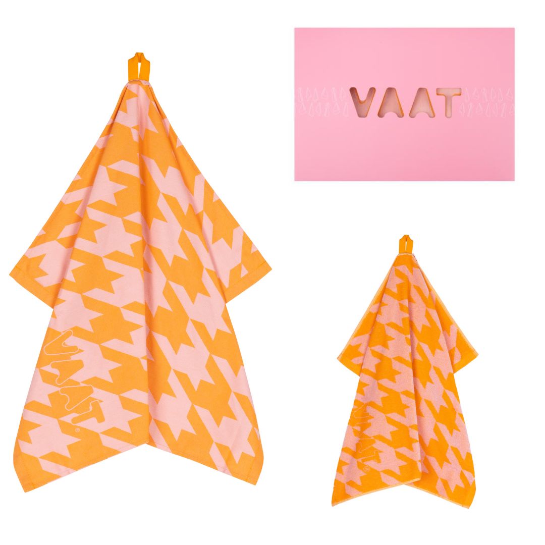 Giftset I Love Pied de Poule Pink/Orange