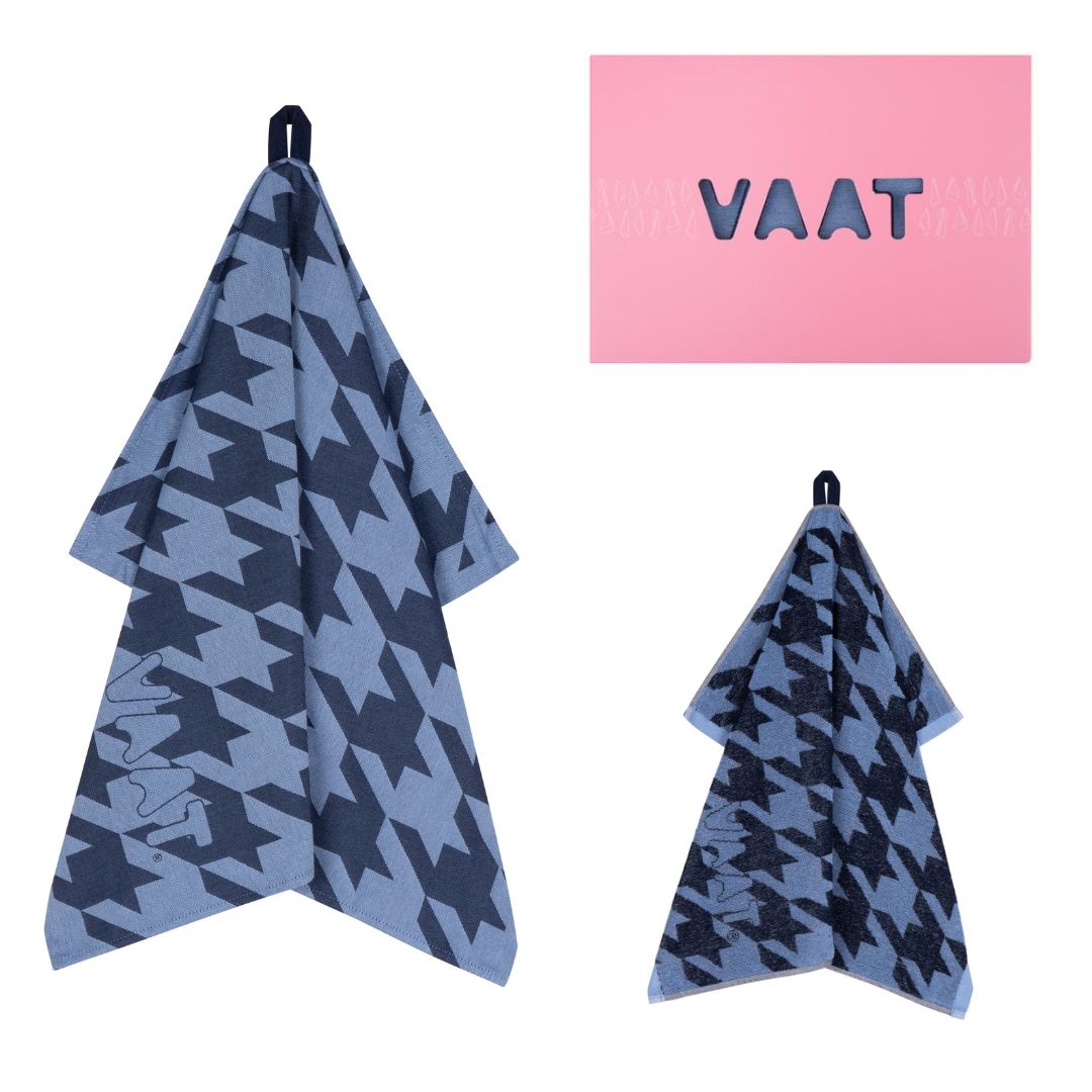 Giftset I Love Pied de Poule Denim/Baby Blue