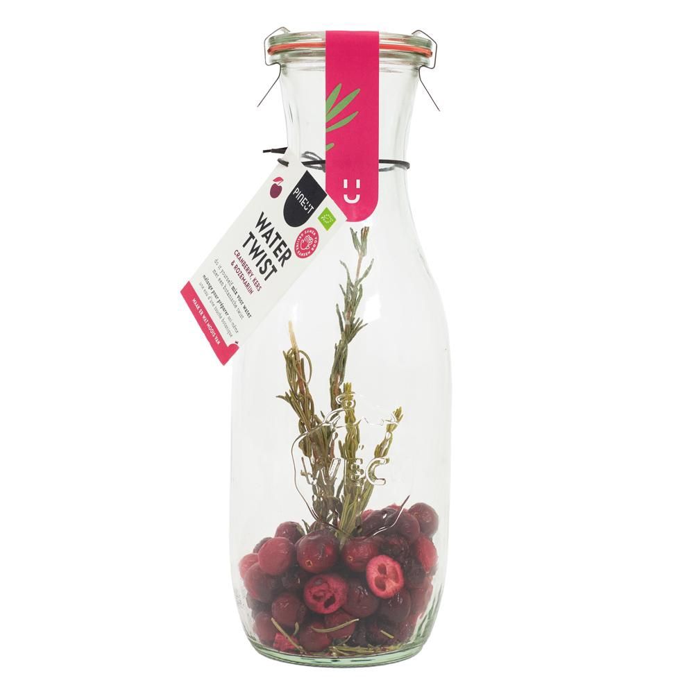 Pineut Watertwist | Carafe | Cranberry Kers Rozemarijn BIO