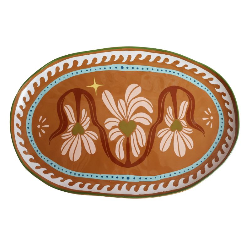 Large Oval With Hearts