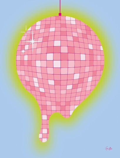 Pink disco - 20 x 25 cm