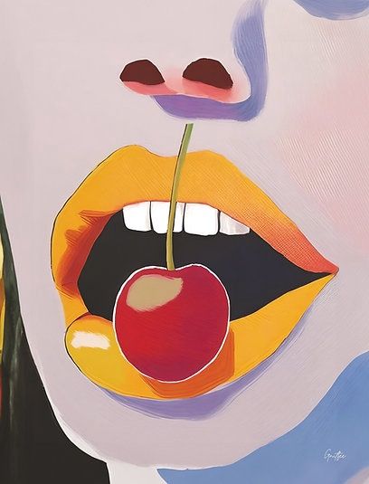 Cherry lips - 30 x 40 cm