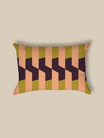 Chevron aubergine, lime &amp; peach