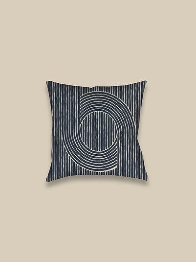 Vortex pillow double sided blue