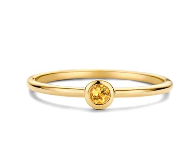 SWBR01NOV-Y-56 -  Birthstone 14K Ring November Citrine