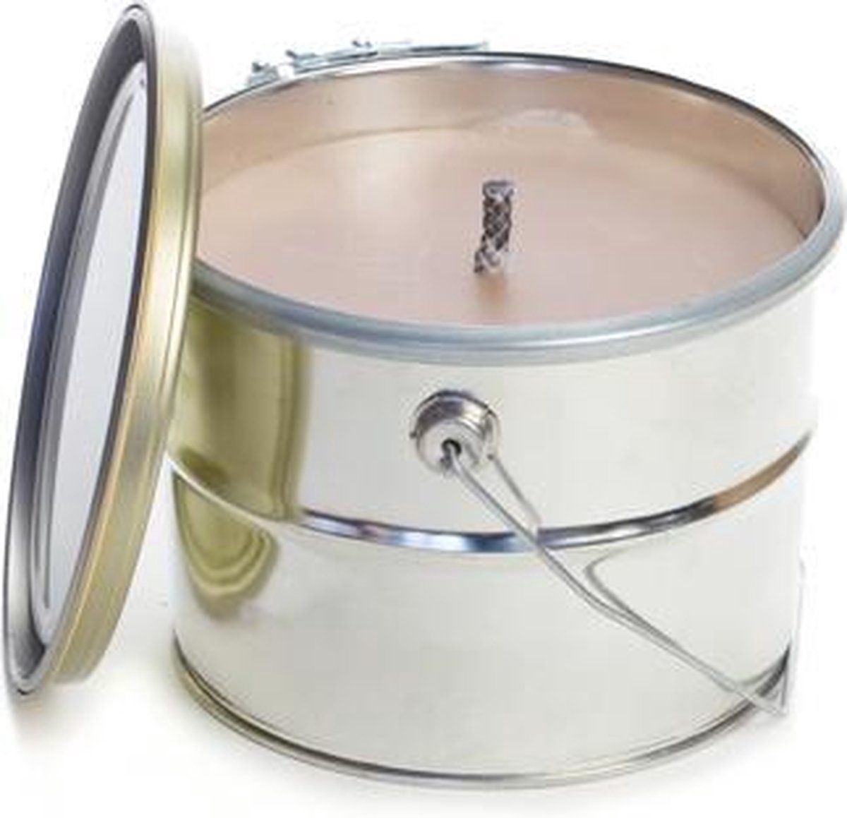 Outdoor kaars blik 18x14cm Nude