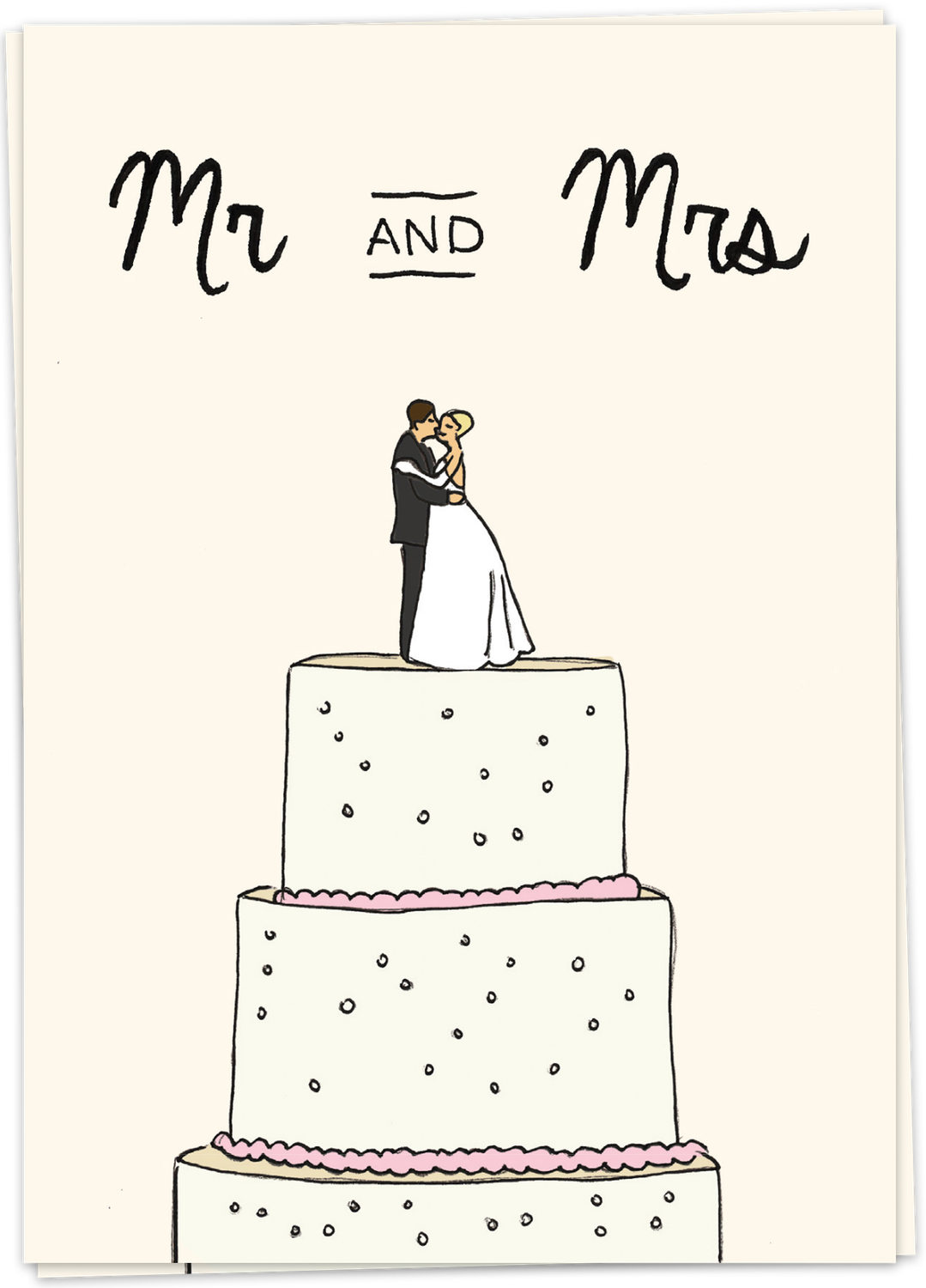 Kaart Wedding Cake - Single