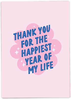 Kaart Happiest Year - Double