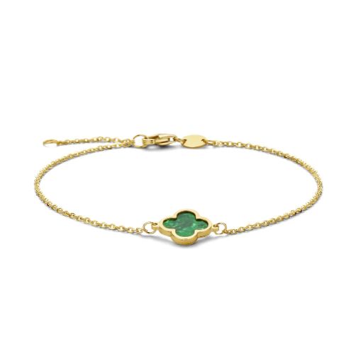 SWCB10206-Y45 Happiness 14 Gold Bracelet Malachiet