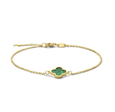 SWCB10206-Y45 Happiness 14 Gold Bracelet Malachiet