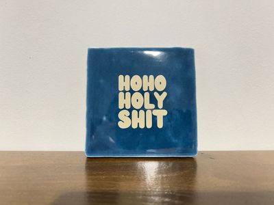 Tegel Groen Off White Glitter - Hoho Holy Shit