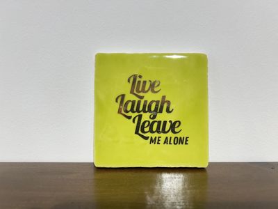 Tegel Kermit Zilver - Live Laugh Leave Me Alone