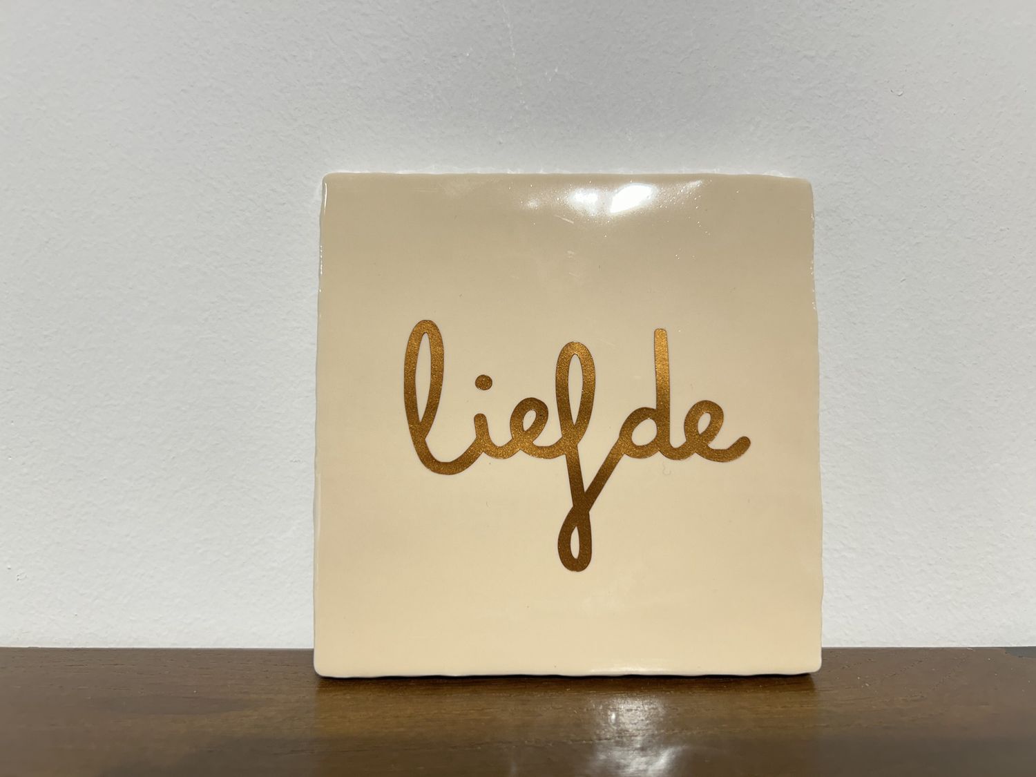 Tegel Off White Goud - Liefde