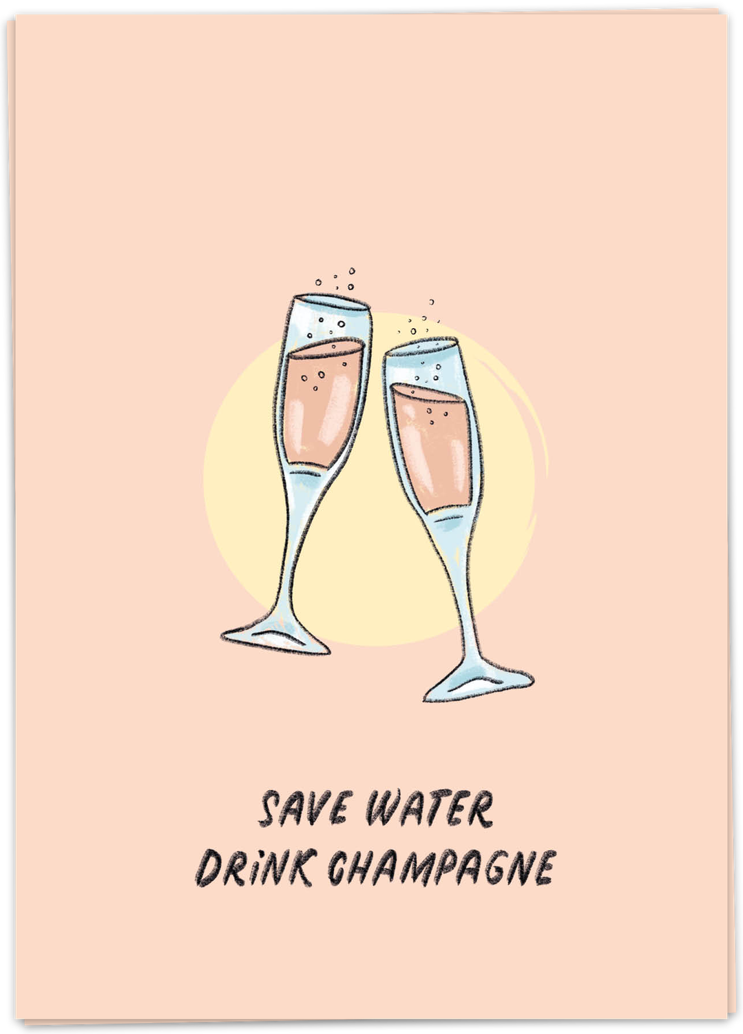 Kaart Drink Champagne - Double