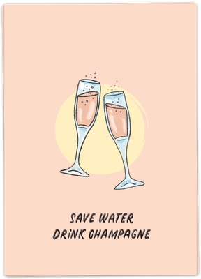 Kaart Drink Champagne - Double